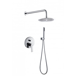 Ekskluzywny Zestaw Podtynkowy Raila Chrom z Antykamieniem i Regulacją Deszczowni