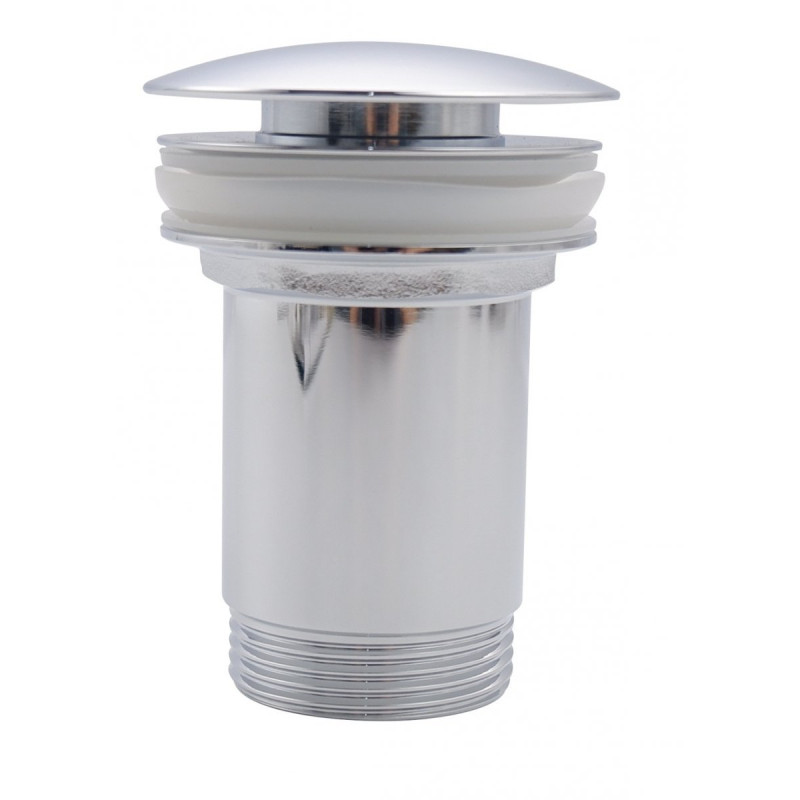 Stylowy Korek Umywalkowy Click-Clack Mosiądz Chrom z Przelewem – Elegancja i Funkcjonalność!