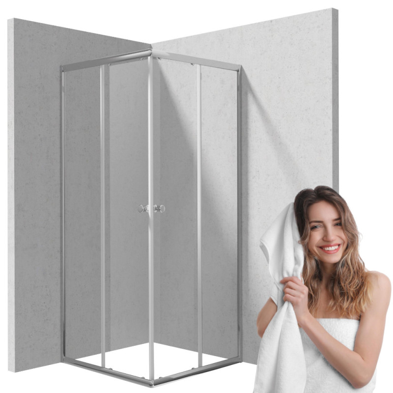 Ekskluzywna Kabina Prysznicowa Deante Cilantro 90x90 cm - Chrom i Transparentne Piękno
