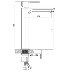 Luksusowa bateria umywalkowa Nyks wysoka - Elegancja i funkcjonalność w każdym detalu