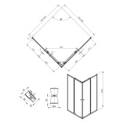 Stylowa Kabina Prysznicowa Deante Cilantro 80 cm - Chromowany Minimalizm