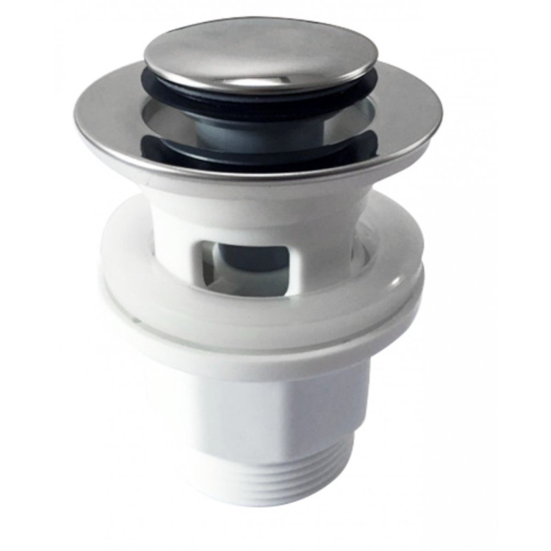 Stylowy korek click-clack do umywalki ABS/chrom z przelewem - Elegancja i funkcjonalność