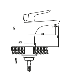 Elegancka bateria umywalkowa Dokos grafit/chrom – nowoczesny styl dla twojej łazienki!