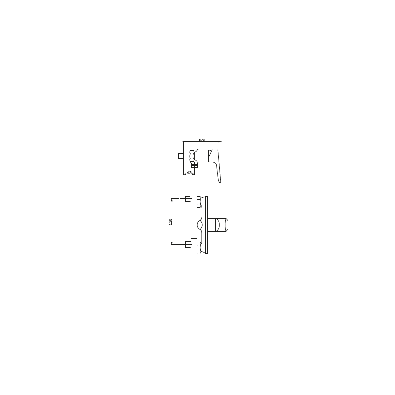 Elegancka Bateria Prysznicowa Dokos w Grafitowym i Chromowanym Wykończeniu - BN-19-005