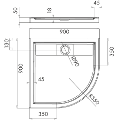 Luksusowy Brodzik Kąpielowy Lapis 90x90x5 - Komfort i Styl Łazienki