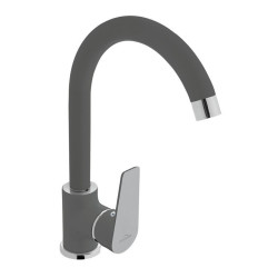 Nowoczesna Bateria Dokos Grafit/Chrom - Elegancja i Styl w Twojej Kuchni!