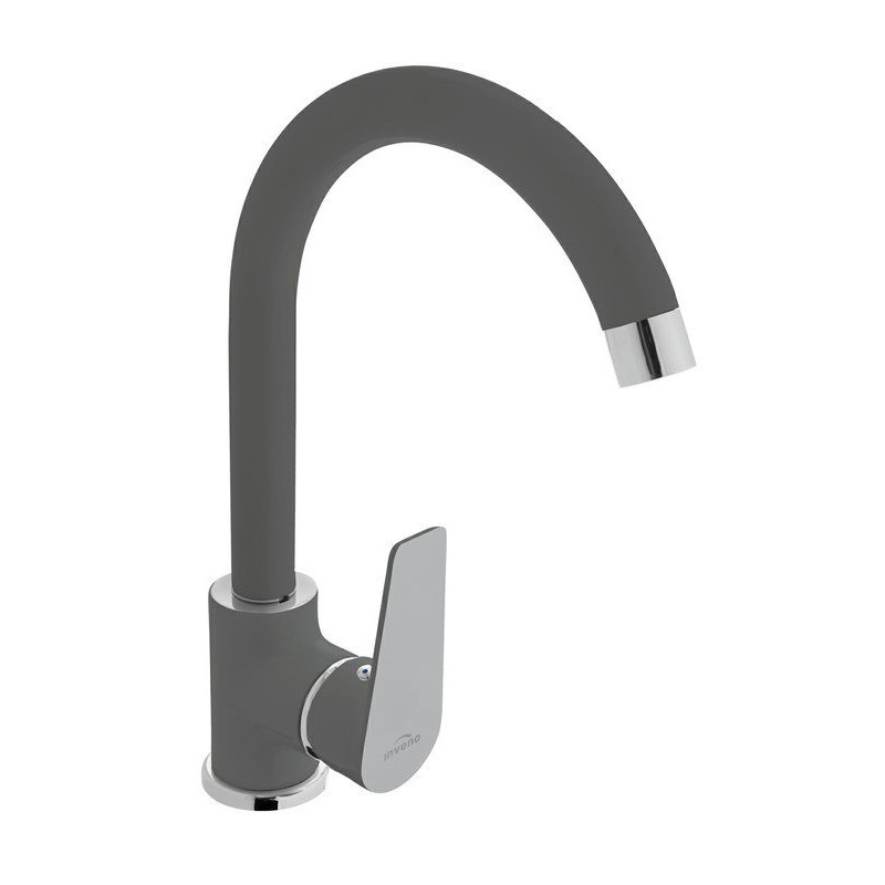 Nowoczesna Bateria Dokos Grafit/Chrom - Elegancja i Styl w Twojej Kuchni!