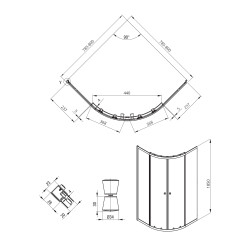 Przestrzeń Relaksu: Półokrągła Kabina Prysznicowa Deante Cilantro 80cm - Chrom, Transparentna
