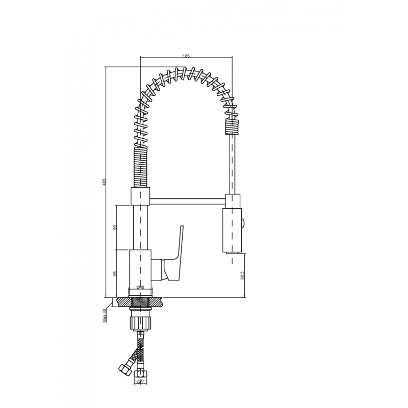 Stylowa Bateria Dokos Chrom do Twojej Kuchni – Model BZ-19-S01