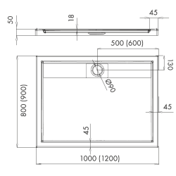 Luksusowy brodzik Lapis 90x120x5 cm - Elegancja i komfort w Twojej łazience!