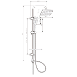Nowoczesna Deszczownia Nyks AU-32-001 – Luksusowy Prysznic dla Ciebie!