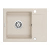 Granitowy Zlewozmywak Zorba - Beżowa Elegancja z Praktycznym Ociekaczem 58x44 cm