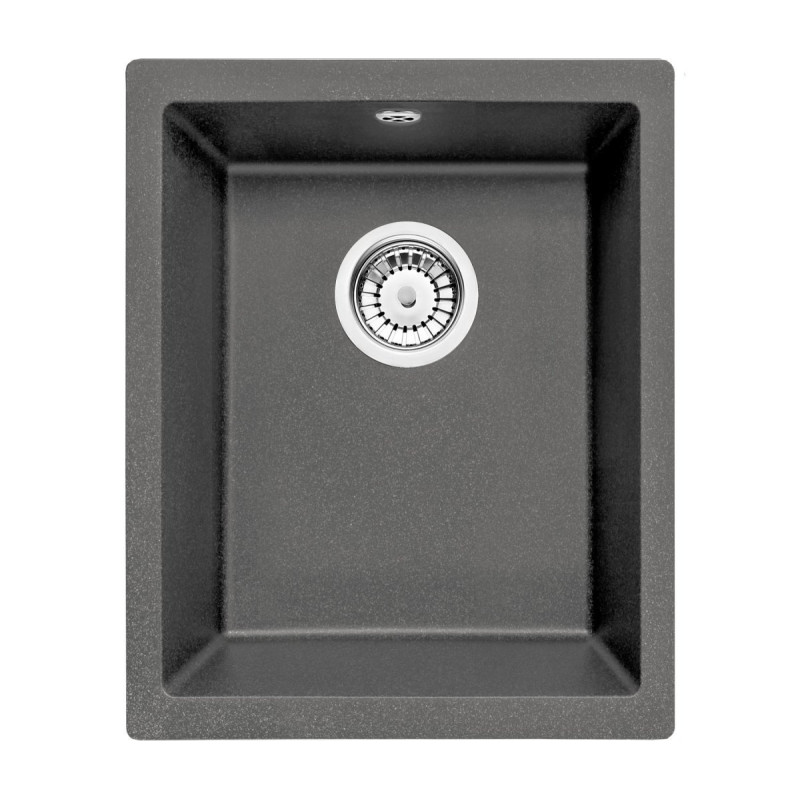 Elegancki zlewozmywak podblatowy Corda 46x38 antracyt - nowoczesny design!