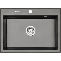 Granitowy Zlewozmywak Eridan 70x52cm - Elegancja w Antracycie!