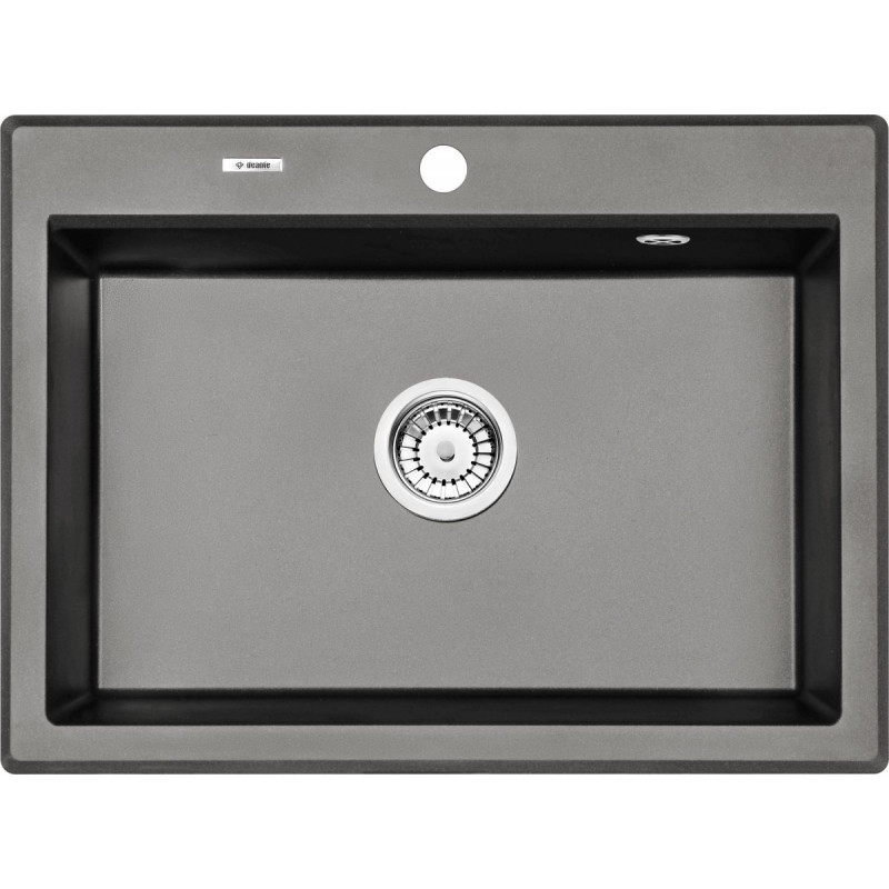 Granitowy Zlewozmywak Eridan 70x52cm - Elegancja w Antracycie!