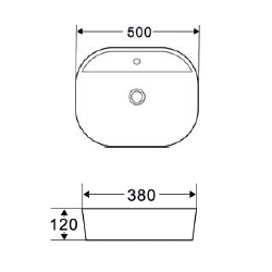 Modna umywalka nablatowa Halia CE-18-001 dla nowoczesnych wnętrz