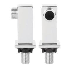 Nowoczesne Kwadratowe Kolanko do Baterii Wannowej LA-46-K01 dla Eleganckich Łazienek