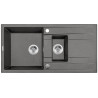 Elegancja i funkcjonalność - Granitowy Zlewozmywak 1,5-komorowy z Ociekaczem 100x50 Antracyt