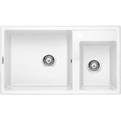 Zlewozmywak Granitowy Eridan 2 Komory Alabaster 88x50 – Elegancja i Funkcjonalność w Jedynej Formie!