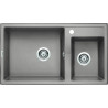 Granitowy Zlewozmywak Eridan Dual - Szary Metalik bez Ociekacza - Nowoczesna Elegancja