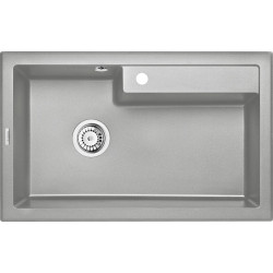 Zlewozmywak Granitowy Eridan - Elegancja i Funkcjonalność w Szarym Metaliku 80x50 cm