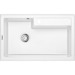 Granitowy Zlewozmywak Eridan 80x50cm Alabaster - Elegancja i Funkcjonalność w Twojej Kuchni