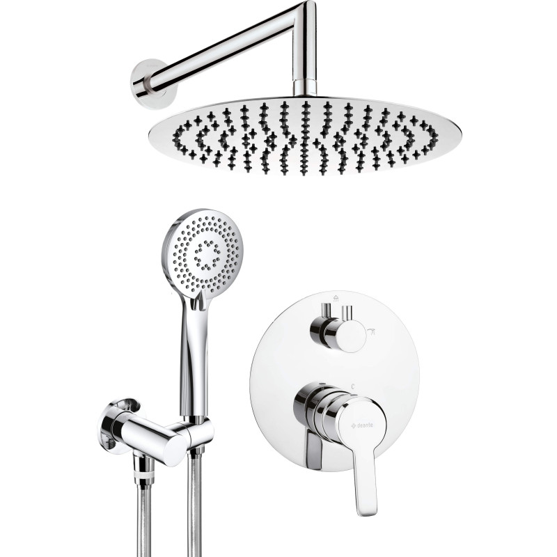 Podtynkowy Zestaw Prysznicowy ComfortRain 3w1 z Chromowanym Wykończeniem