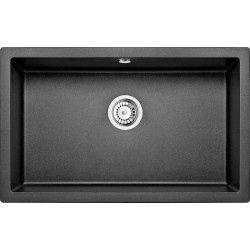 Elegancki Zlewozmywak Granitowy Corda 80x50, Grafitowy Metalik, Podblatowy!