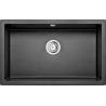 Elegancki Zlewozmywak Granitowy Corda 80x50, Grafitowy Metalik, Podblatowy!
