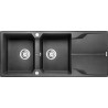 Zlewozmywak Granitowy Andante 2-komorowy z Ociekaczem 116x50 - Styl i Funkcjonalność Grafitu