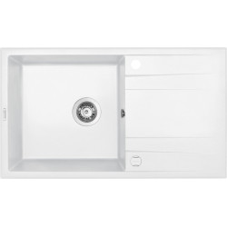 Zlewozmywak Granitowy Eridan z Ociekaczem 86x50 w Odcieniu Alabaster - Elegancja i Funkcjonalność