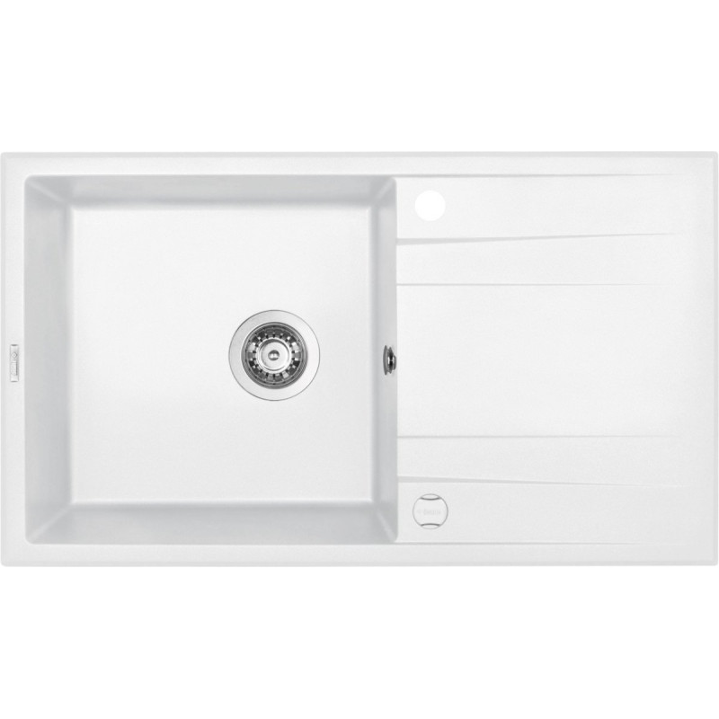 Zlewozmywak Granitowy Eridan z Ociekaczem 86x50 w Odcieniu Alabaster - Elegancja i Funkcjonalność