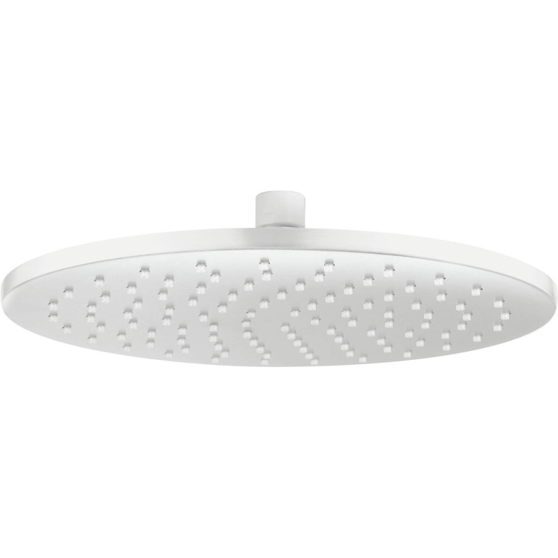 Prysznicowy Luksus: Mosiężna Głowica Natryskowa 25cm z Białym Wykończeniem