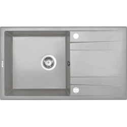 Granitowy Zlewozmywak Eridan 1-komorowy z Ociekaczem 86x50 Szary Metalik - Elegancja i Styl