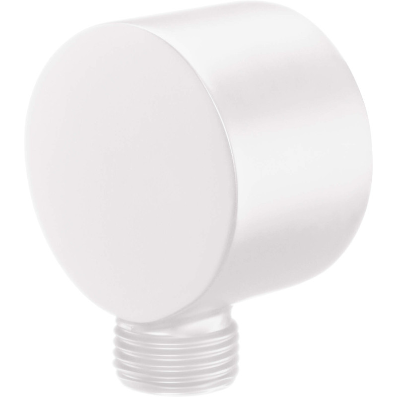 Stylowe Okrągłe Przyłącze Kątowe do Węża, Bianco - Mosiądz, 100mm - Gwarancja 2 lata