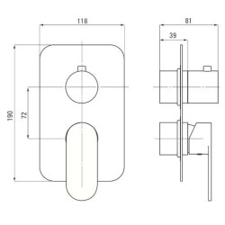 Nowoczesna bateria podtynkowa Alpinia do BOXA w chromowanym wykończeniu – styl i funkcjonalność