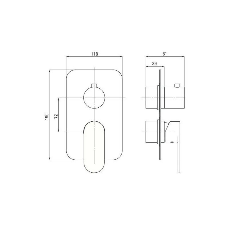 Nowoczesna bateria podtynkowa Alpinia do BOXA w chromowanym wykończeniu – styl i funkcjonalność