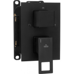 Ekskluzywna Czarna Bateria Podtynkowa Anemon do Wanny i Prysznica - Elegancja i Styl