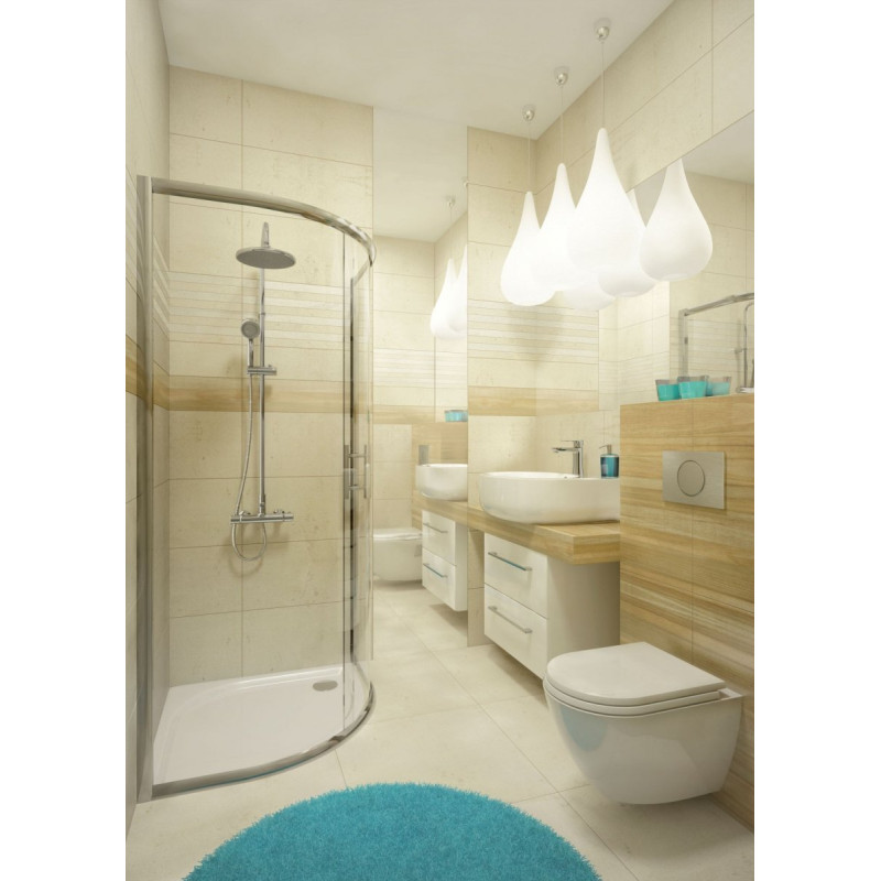 Stylowy Brodzik Półokrągły CUBIC 80x80 - Komfort i Design w Twojej Łazience!