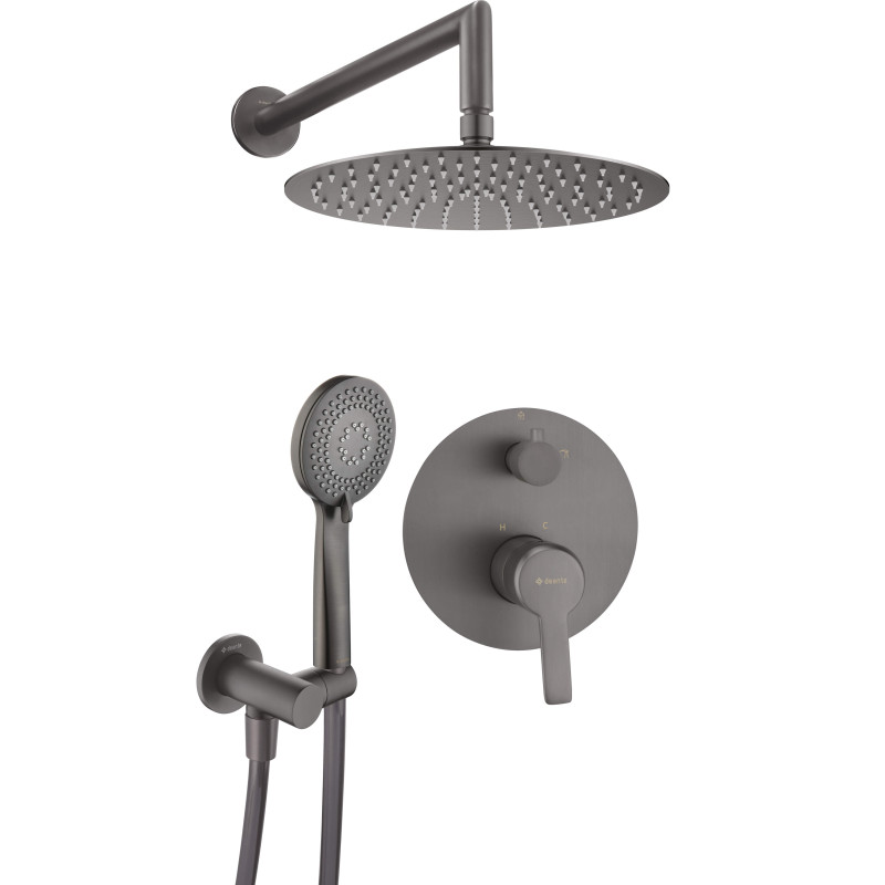 Nowoczesny zestaw prysznicowy podtynkowy titanium - funkcjonalność i elegancja