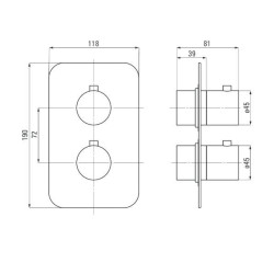 Czarna podtynkowa bateria termostatyczna do boxa - nowoczesny design dla Twojej łazienki!