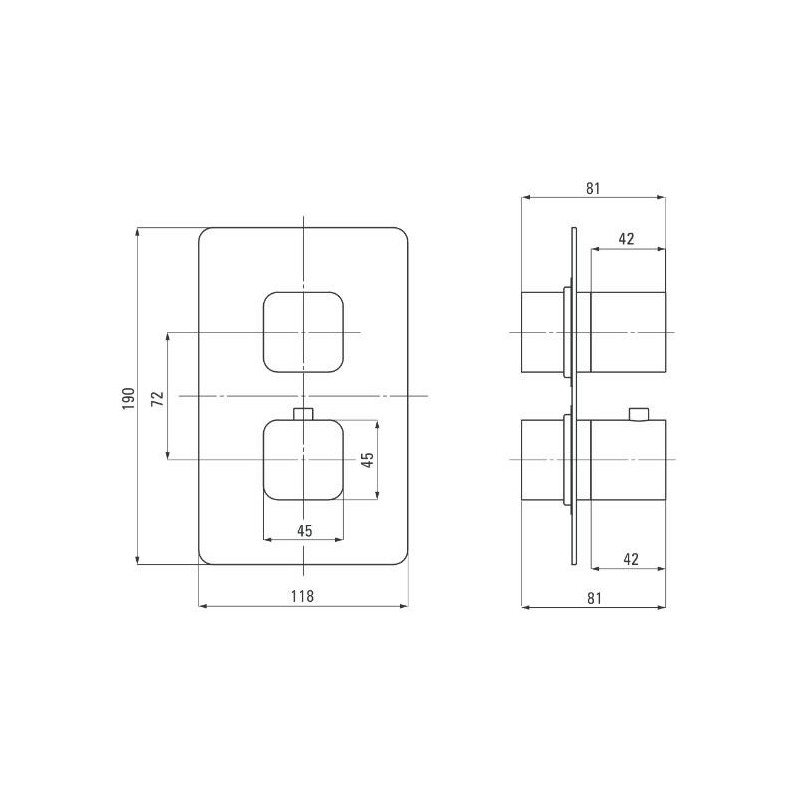 Termostatyczna bateria podtynkowa do boxa, chrom, idealna do łazienki!
