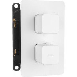 Elegancka biała bateria podtynkowa termostatyczna do prysznica i wanny - BOX BXY_AECT.