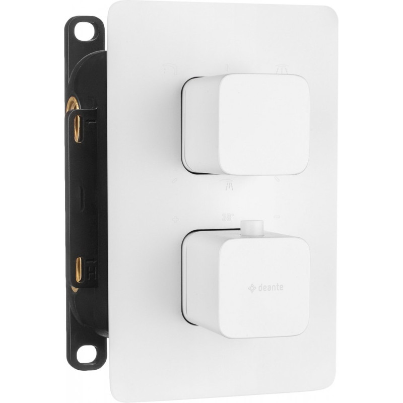 Elegancka biała bateria podtynkowa termostatyczna do prysznica i wanny - BOX BXY_AECT.