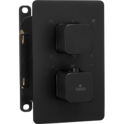 Czarna bateria termostatyczna podtynkowa do BOXA – elegancja i funkcjonalność!