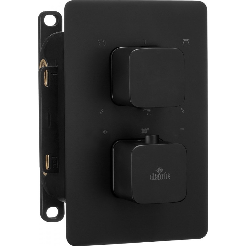 Czarna bateria termostatyczna podtynkowa do BOXA – elegancja i funkcjonalność!