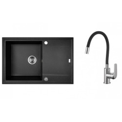 Mega Zlewozmywak Granitowy MEGALO + Stylowa Bateria Elza - Idealny Do Twojej Kuchni