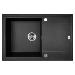 Laveo Megalo zlewozmywak granitowy czarne 500x780 1-komorowy