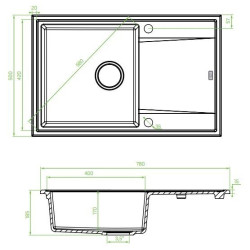 Mega Zlewozmywak Granitowy MEGALO + Stylowa Bateria Elza - Idealny Do Twojej Kuchni