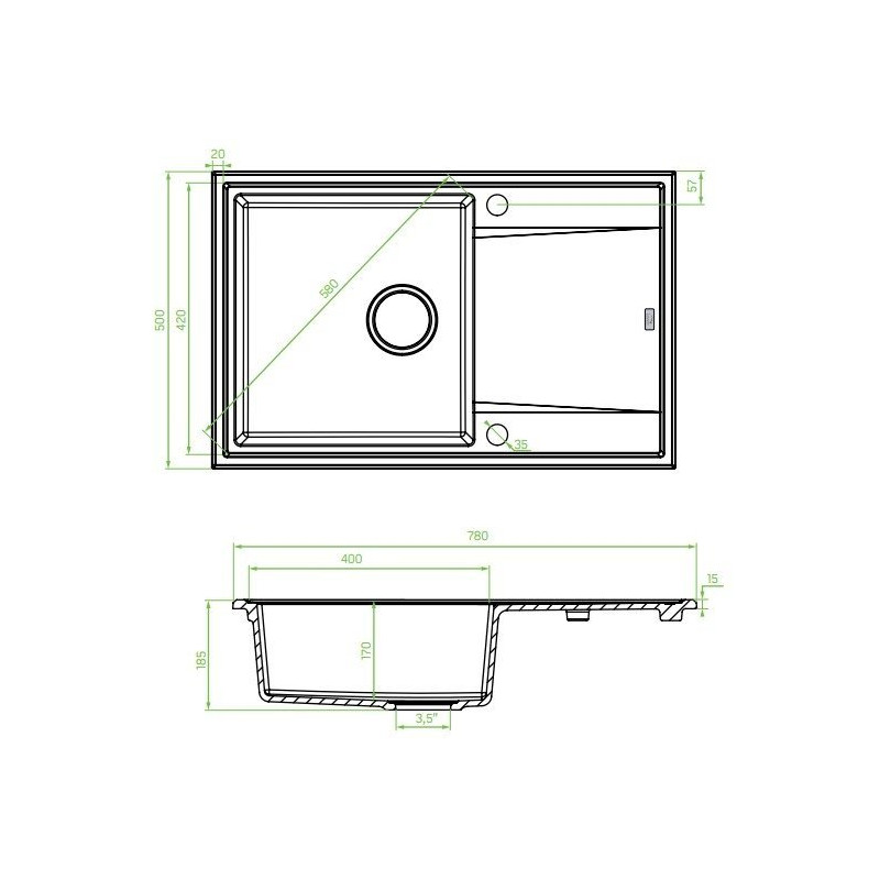 Mega Zlewozmywak Granitowy MEGALO + Stylowa Bateria Elza - Idealny Do Twojej Kuchni